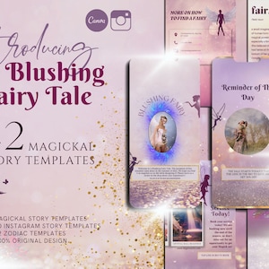 Spiritual Instagram Stories Template | Celestial Zodiac IG Story Highlights Template Editable | Spiritual Branding | Fairy Theme | Unique
