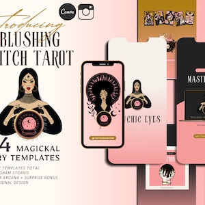 Witchy Instagram Story Template, Spiritual Stories, Psychic Reader, Gothic Story, Dark Grunge Stories, Moon Magic, Tarot Cards, Zodiac, yoga
