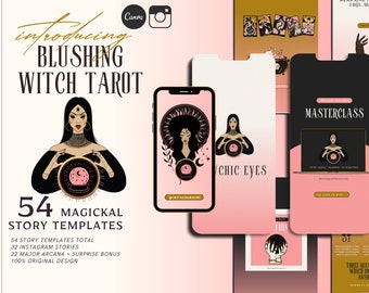 Witchy Instagram Story Template, Spiritual Stories, Psychic Reader, Gothic Story, Dark Grunge Stories, Moon Magic, Tarot Cards, Zodiac, yoga