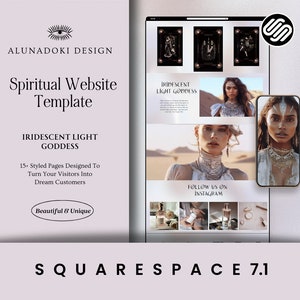 Spiritual Goddess Website Template Squarespace Pearl