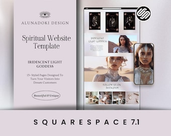 Spiritual Coaching Squarespace Website Template: Feminine Theme