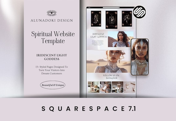 Spiritual Coaching Squarespace Website Template: Feminine Theme