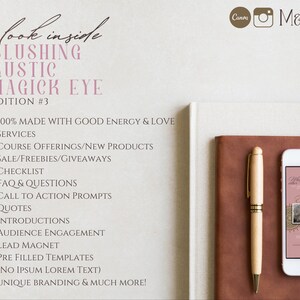 Blushing rustic magick eye features unique branding and one of a kind template design that is like no other Spiritual template on the market place.  Our designs are unique,  fun and helps you stand out from the crowd!