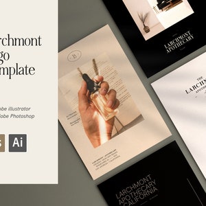 Logo Template Kit | BRANDING KIT |  DIY 30 Sophisticated Logos in Adobe Illustrator, Photoshop | Modern Aesthetic Pack Designer Logo Bundle