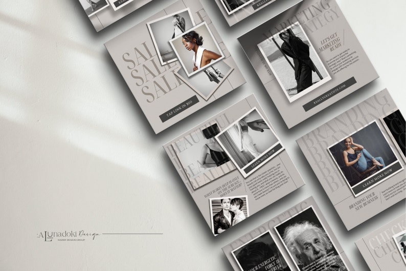 Luxury Black and White Instagram Post Templates, Minimal Instagram ...