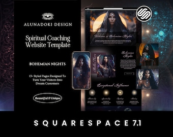 Dark Spiritual Coaching Squarespace 7.1 Template: Mystical Website