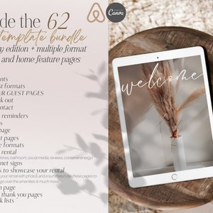 Airbnb Welcome Book Template Modern | Airbnb Guest Book Bundle | Luxury Airbnb Signs | House Manual | Rental | VRBO Host Book | Canva image 2