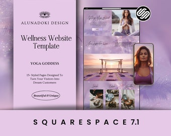 Purple Yoga Squarespace 7.1 Website Template