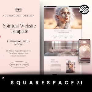 Spiritual Squarespace Website Template