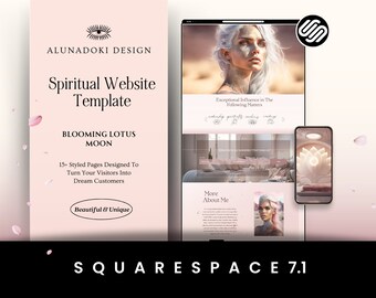 Pink Lotus Squarespace 7.1 Website Template: Wellness Theme