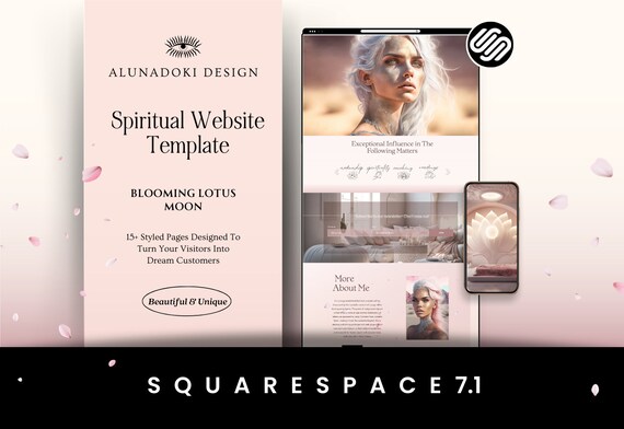 Pink Lotus Squarespace 7.1 Website Template: Wellness Theme