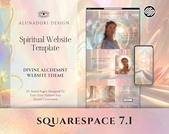 Sporitual Squarespace Website Template, Astrology Website, Business Coaching Website Template , Squarespace Premium Theme, Zodiac Website