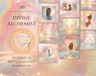 Spiritual Instagram Template, Spiritual Canva Design, Horoscope Social Media, Astrology and Zodiac Signs, Planetary Symbols, Constellation