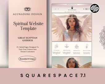 Egyptian Goddess Squarespace Website Template: Spiritual Coach Theme