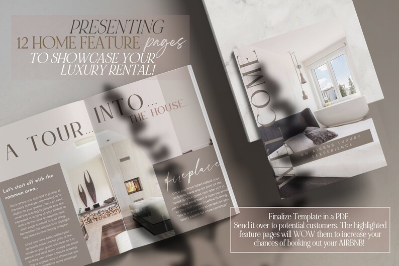 Airbnb Welcome Book Template Modern | Airbnb Guest Book Bundle | Luxury Airbnb Signs | House Manual | Rental | VRBO Host Book | Canva image 4