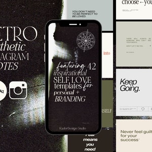Self-Love Quotes Instagram Template for Canva | Self Care | Mental Health | Positivity Quotes IG Templates | Engagement Booster | Canva