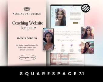 Flower Goddess Squarespace 7.1 Template: Elegant Website Design