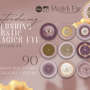 Spiritual Evil Eye Instagram Story Highlight Covers | Magical IG Highlight | Business Branding | Third Eye Magick | Witchy Instagram  |