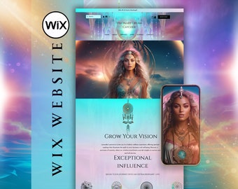 Spiritual Wix Website Template, Elegant Wix Website For Small Business, Bohemian Wix, Premium Service WIX Sales Page, Aesthetic Wix Theme