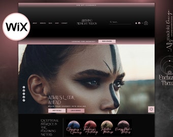 Wix Website Template Spiritual, Wellness Coach Website Design, Creative Wix Layout, Pink Wix Web Design, Moon Magic , Mystical Wix Theme