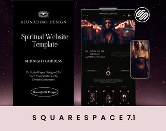 Dark Boho Squarespace 7.1 Template: Spiritual Business Theme