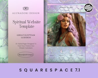 Bohemian Mermaid Squarespace 7.1 Website Theme: Spiritual Feminine Design