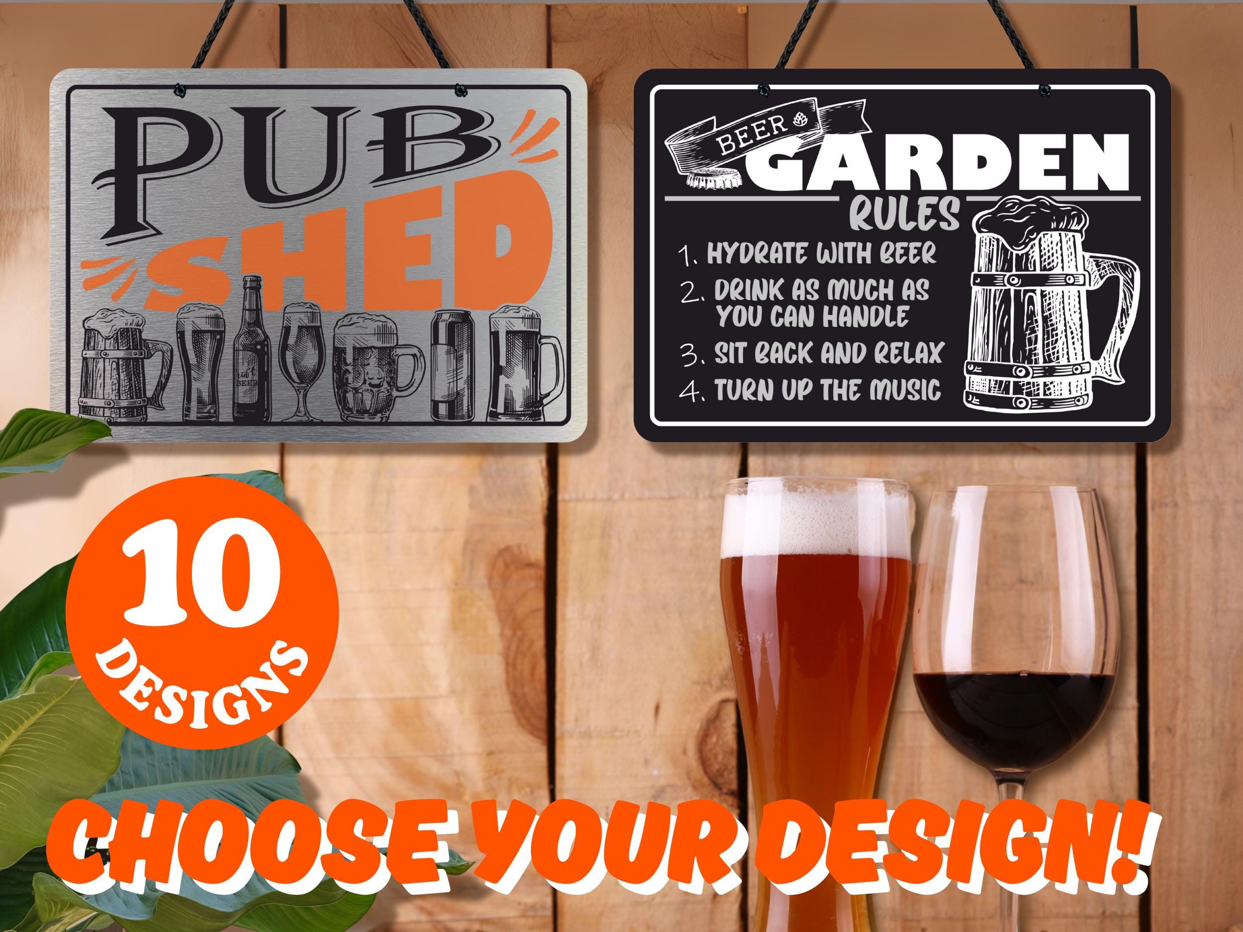 Funny Beer Garden Signs