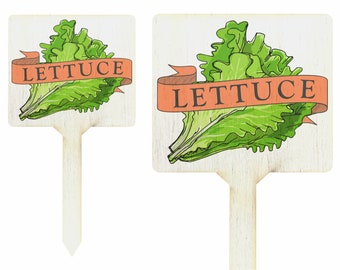 LETTUCE Plant Marker Stake Printed Sign Outdoor Garden Allotment
