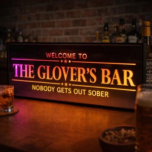 Personalised LED Mirror Sign, Custom Neon Light, Man Cave Decor afbeelding 2