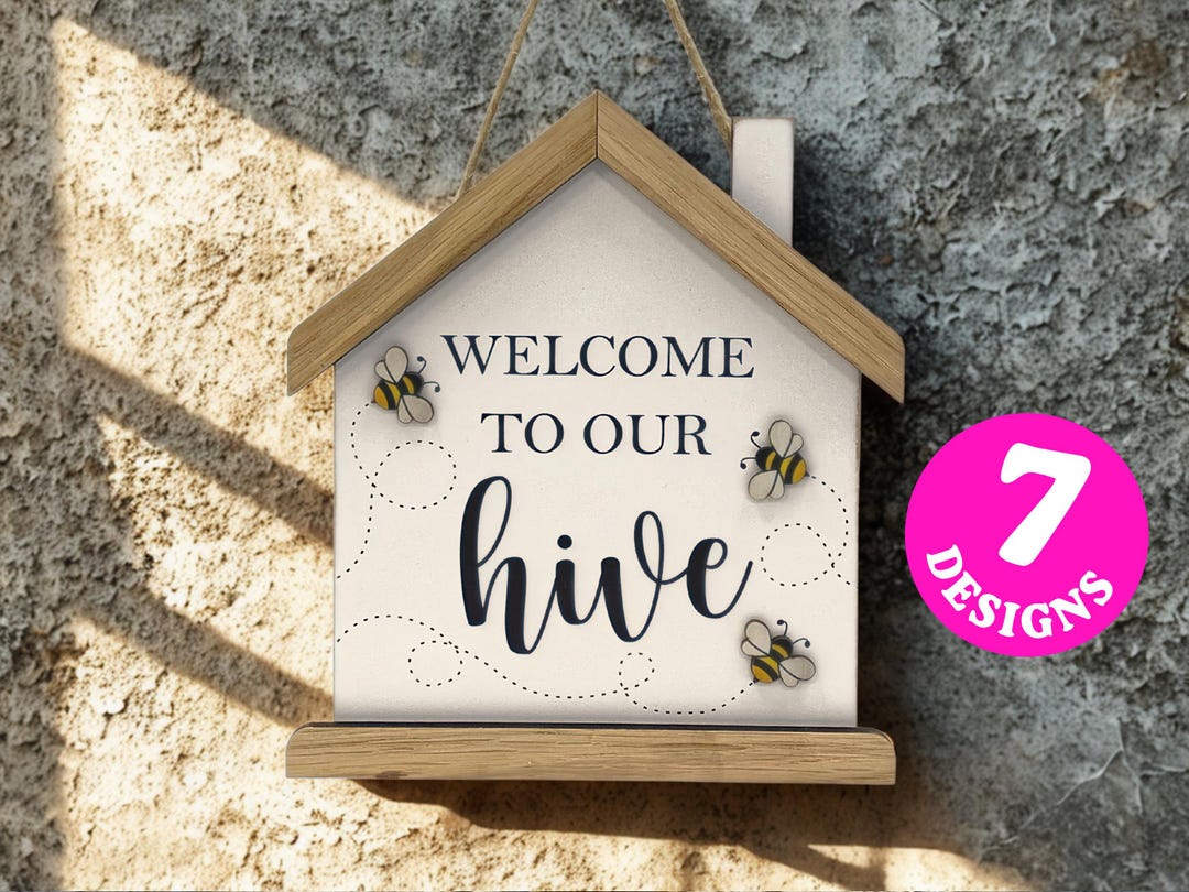 Bee Home Sign, Bee Lover Wall Decor for Patio or Kitchen - Etsy UK