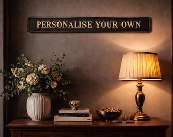 Personalised Sign, Gold or Silver Foil, Any Text, Name