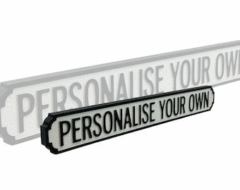 Personalised Mini Vintage Street Sign, Custom Novelty Name Plaque