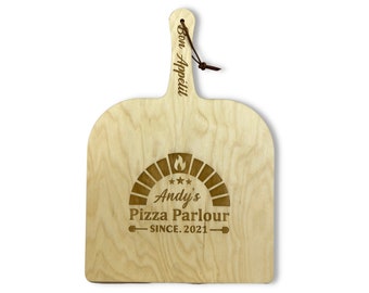 Personalised PIZZA Serving PADDLE Wooden Any Name, Date Engraved