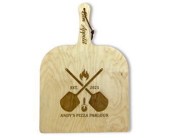 Personalised PIZZA Serving PADDLE Wooden Any Name Engraved Est Date
