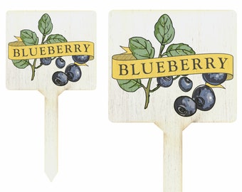 BLUEBERRY Plant Marker Stake Printed Sign Outdoor Garden Allotment