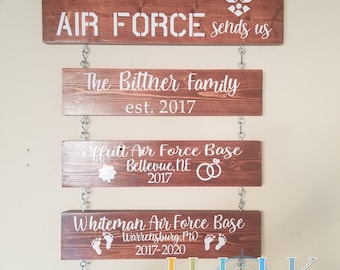 Home is Where the Military Sends Us/ Duty Station Sign