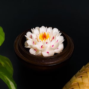 Exquisite Handcrafted Thai Floral Soap: Nature-Inspired Aromatic For Luxury Gifting & Decor,Traditional Artisanal Craftsmanship(3inch,white)