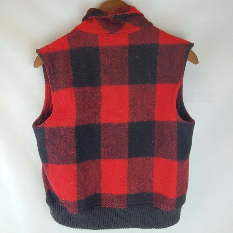 Vintage Woolrich Buffalo Plaid Mackinaw Red Black Check Snap | Etsy