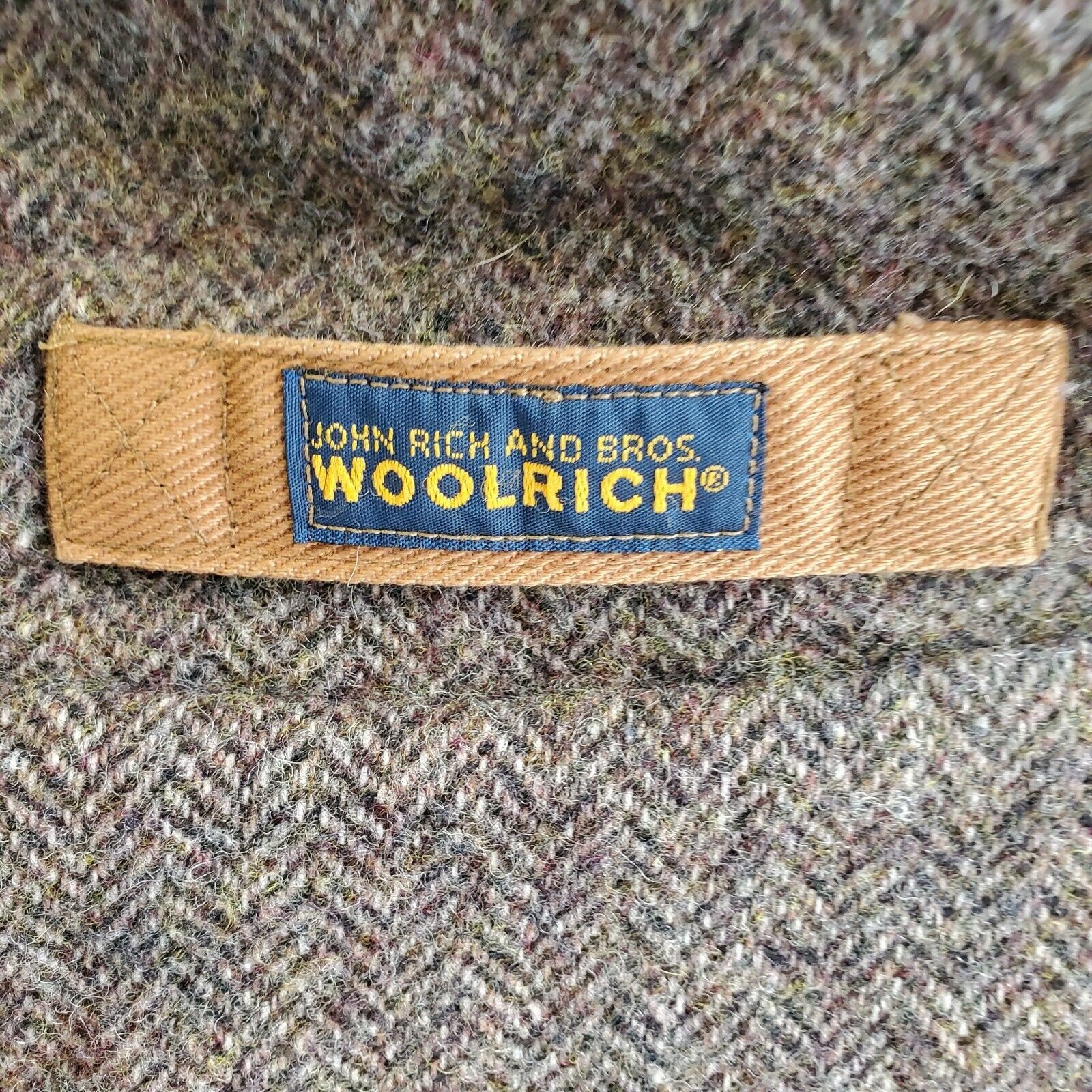 Vtg John Rich Bros Woolrich Tweed Herringbone Twill Wool Coat | Etsy