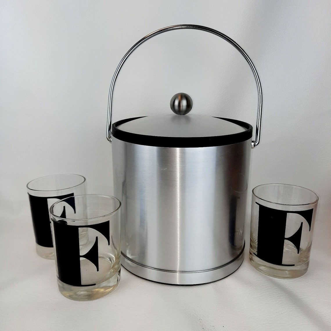 Custom MCM Mad Men Barware Set Kraftware Silver Ice Bucket & Etsy