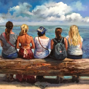 Figurative painting from your photo, commissioned oil painting original artwork, wall decor gift idea realistic oil painting
