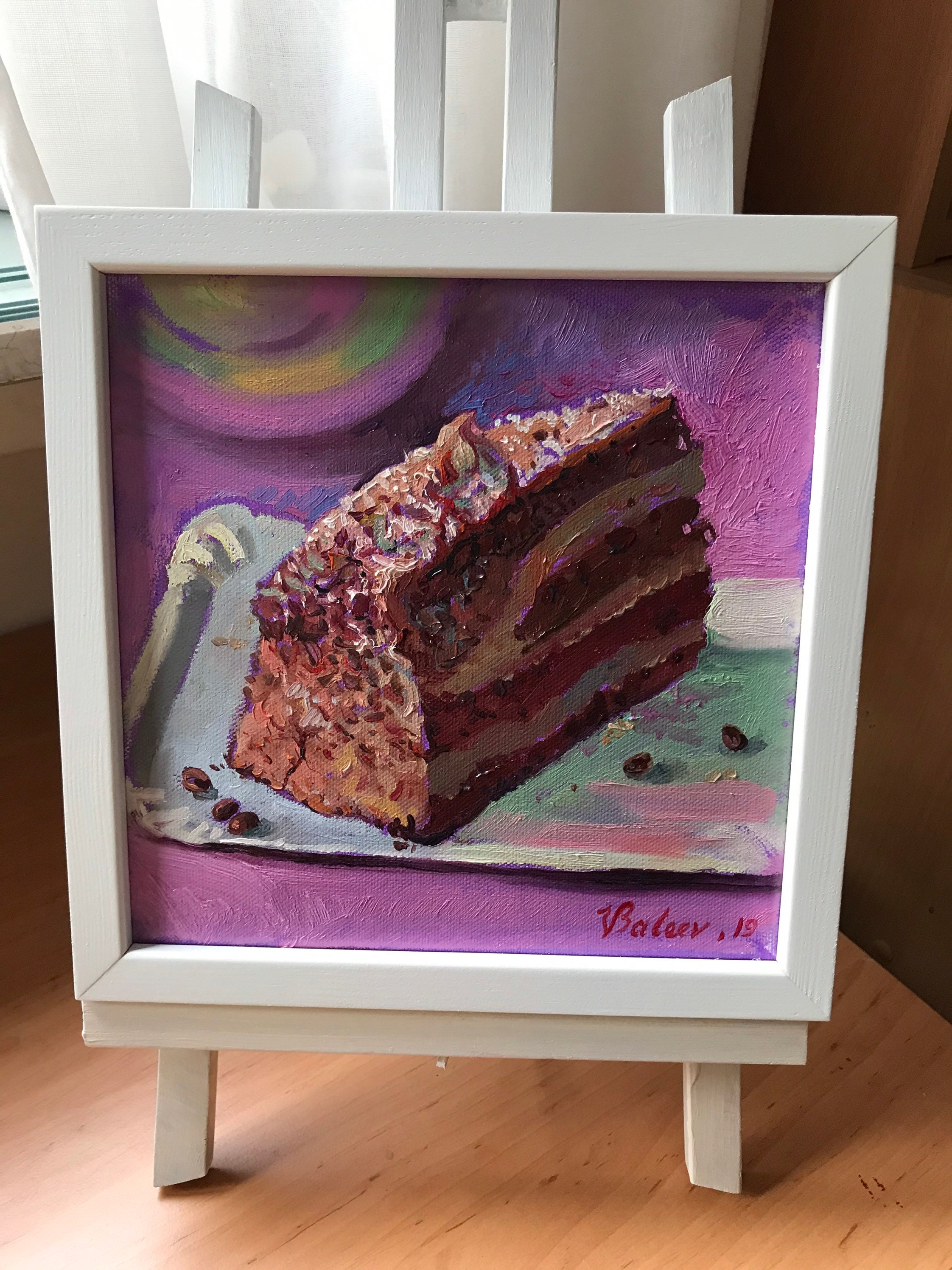 Kuchen Malerei Original Gemälde Stillleben Kunstwerk von | Etsy