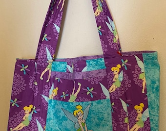Adorable Tinkerbell Peter Pan Themed Tote Bag or Gift Bag