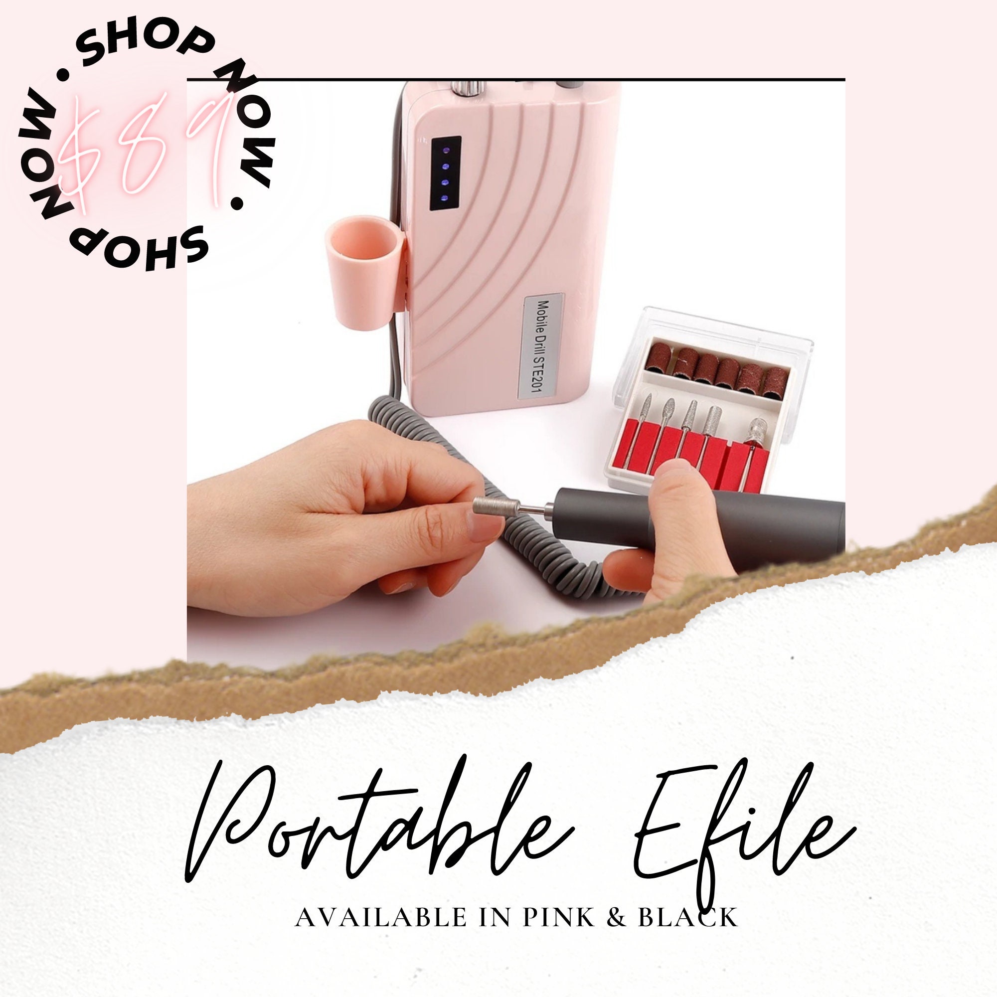 Nail File Efile Nail Drill Acrylic Kit Nail Kit Etsy