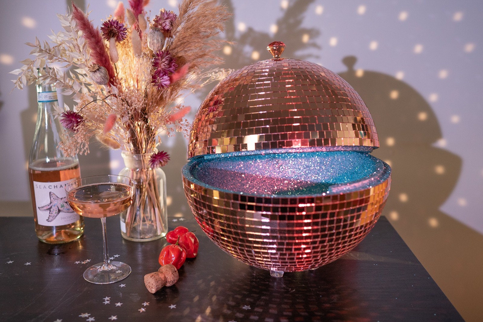 Chaumont Rose Gold Disco Balls (click for prices)