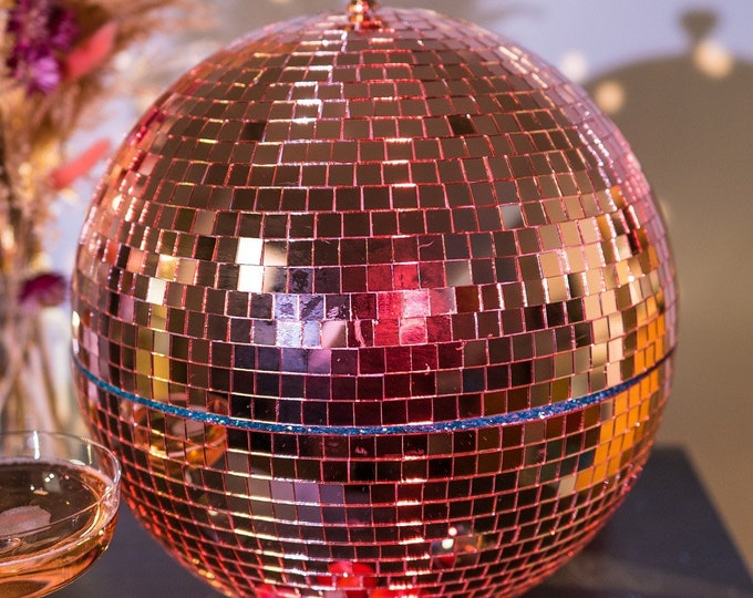 Rose gold disco ball