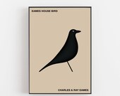 Vitra blackbird, Eames Vitra blackbird, Bauhaus poster, Charles Ray Eames, design poster, midcentury furniture, architecture poster