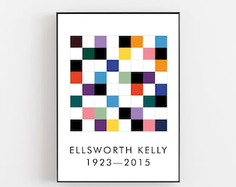 Authentic Ellsworth Kelly Exhibition Poster - Sunflower - Museum