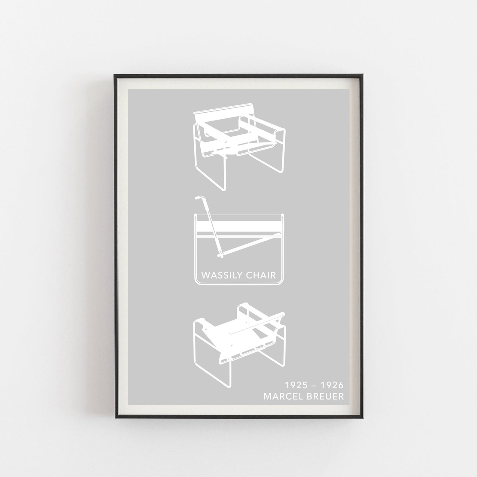 Marcel Breuer Poster Breuer Wassily Chair Bauhaus Poster | Etsy
