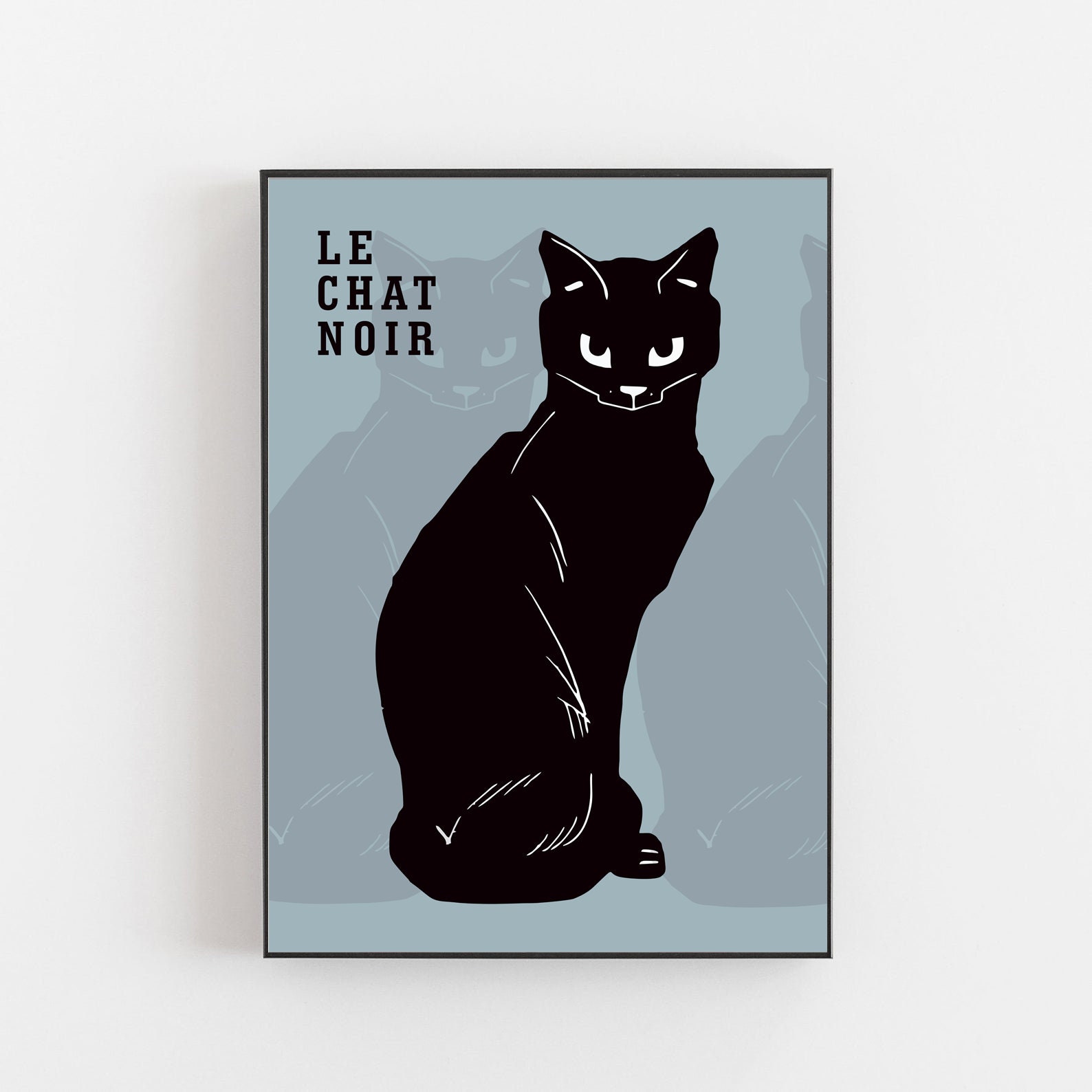 ル シャ ノワール ポスター、ヴィンテージ黒猫ポスター、ル シャ